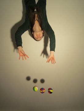 Juggling upside down!